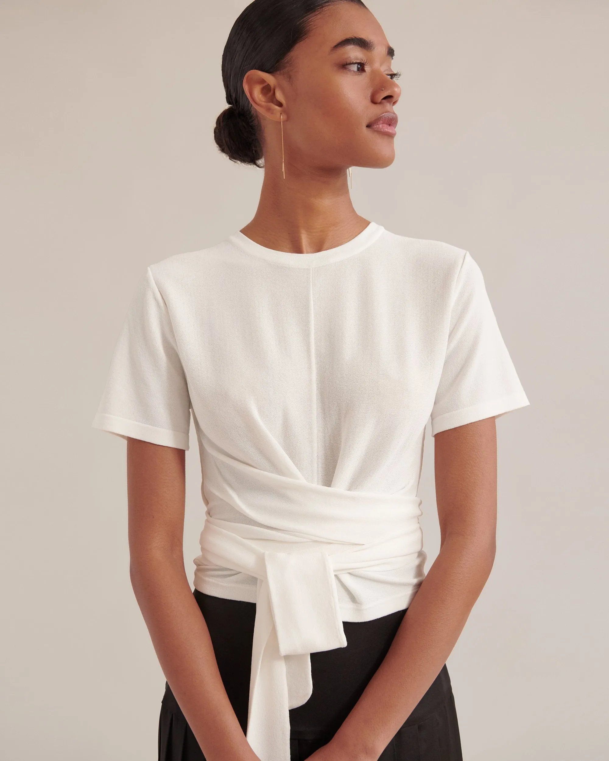 Jude Cropped Wrap Blouse