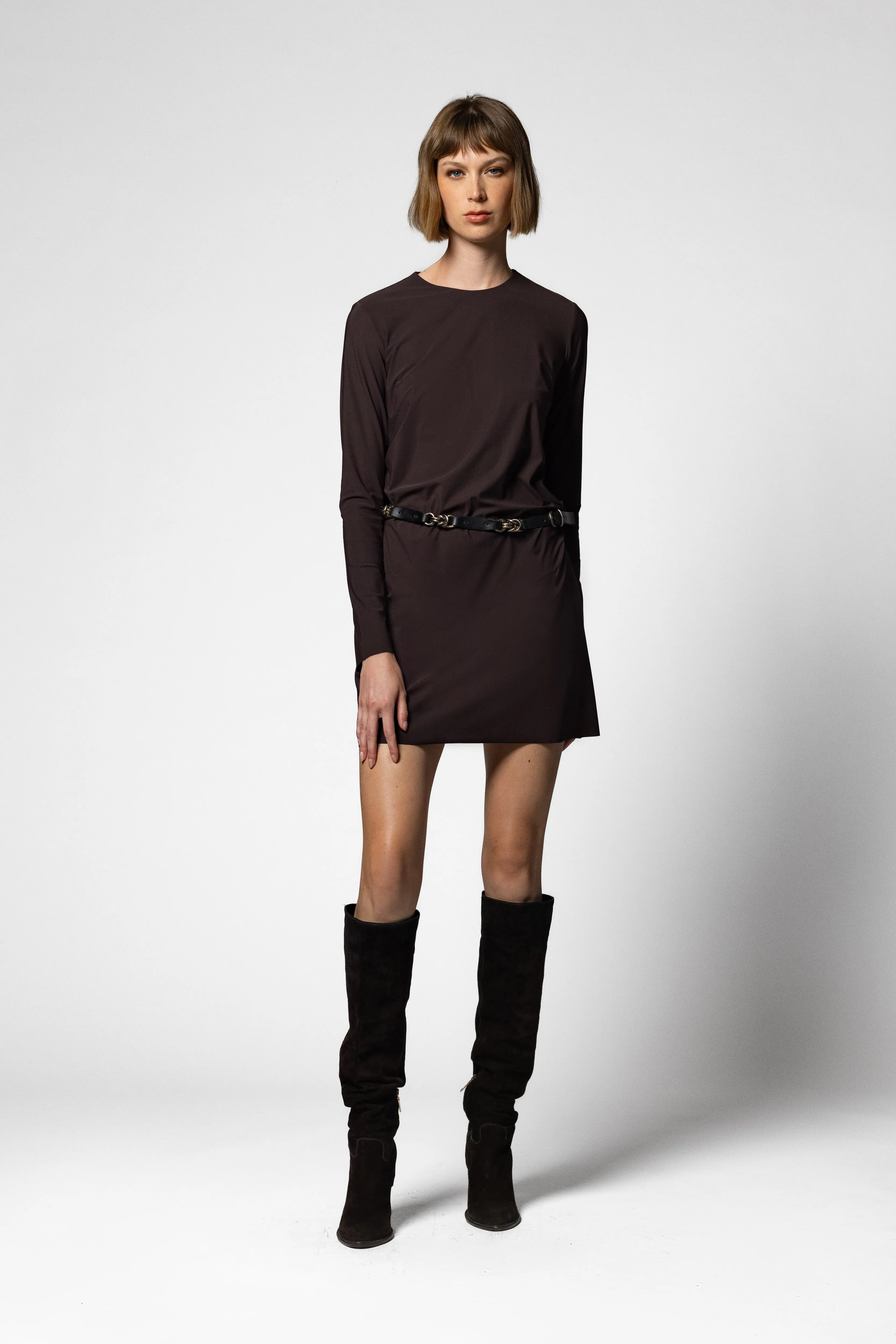 Jun Mini Tunic - Espresso