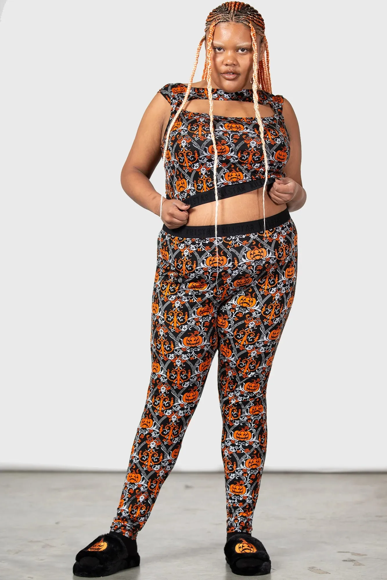 Killstar Haunted Leggings Pumpkin Halloween Print