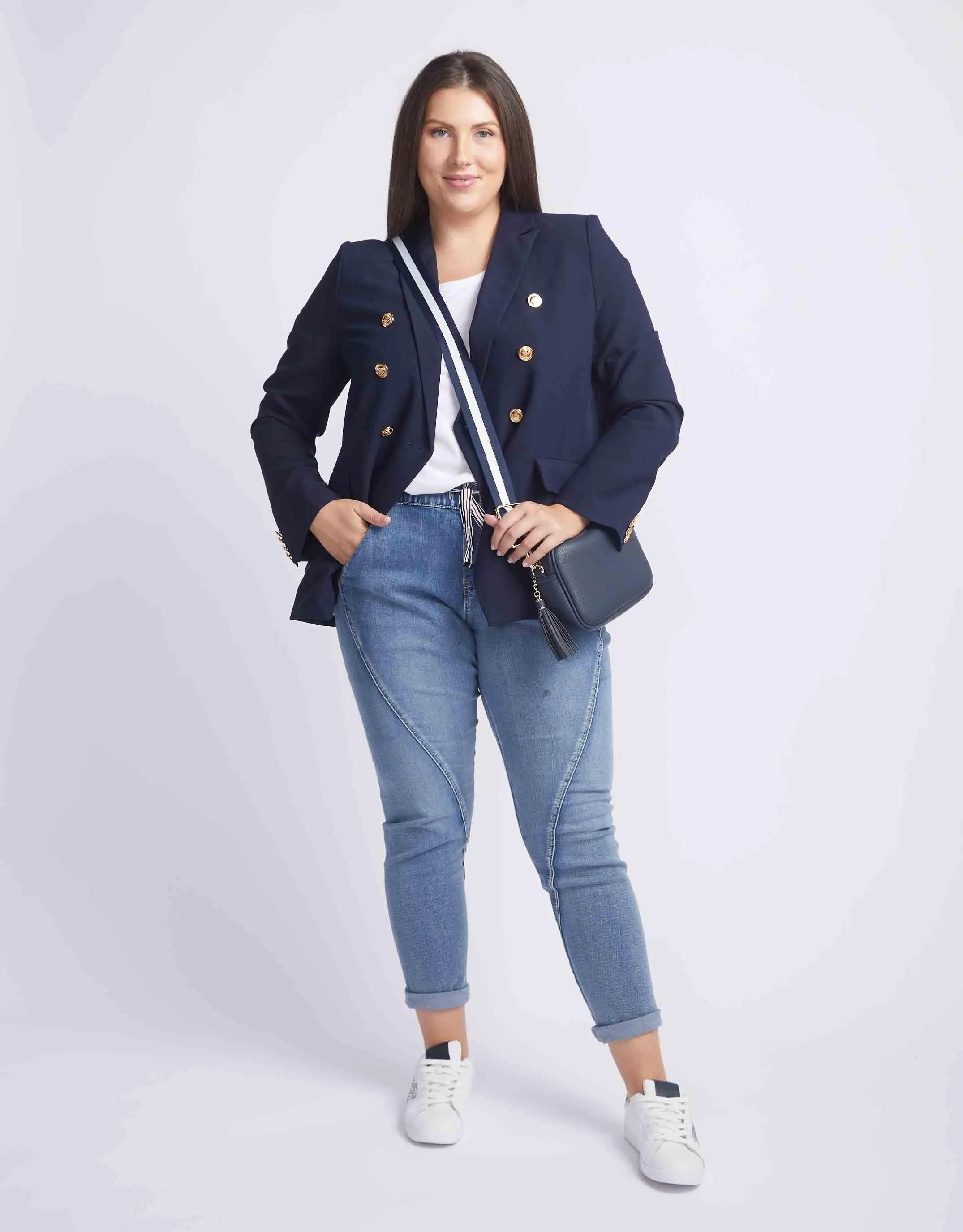 Lauren Blazer - Navy/Gold Buttons