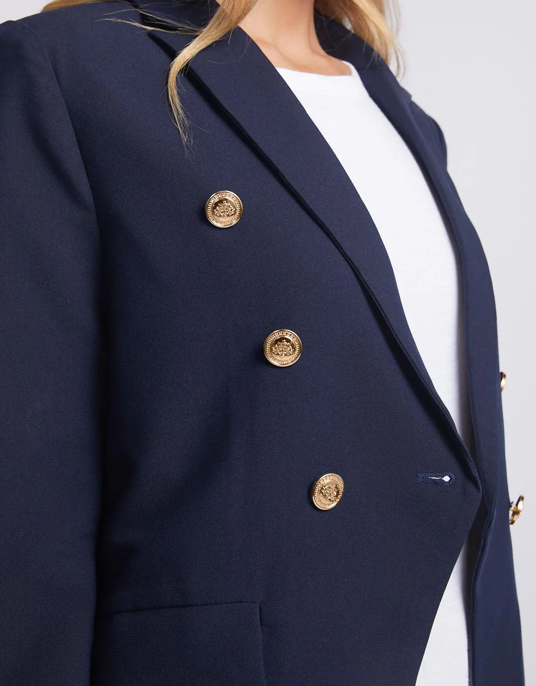 Lauren Blazer - Navy/Gold Buttons