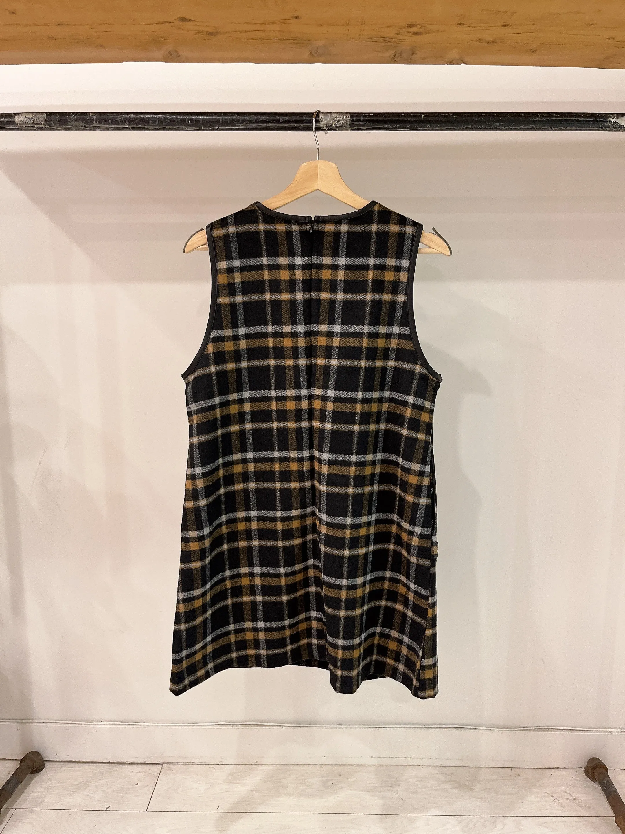 LECHE Plaid mini dress