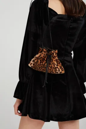 Leopard Drawstring Mini Bag