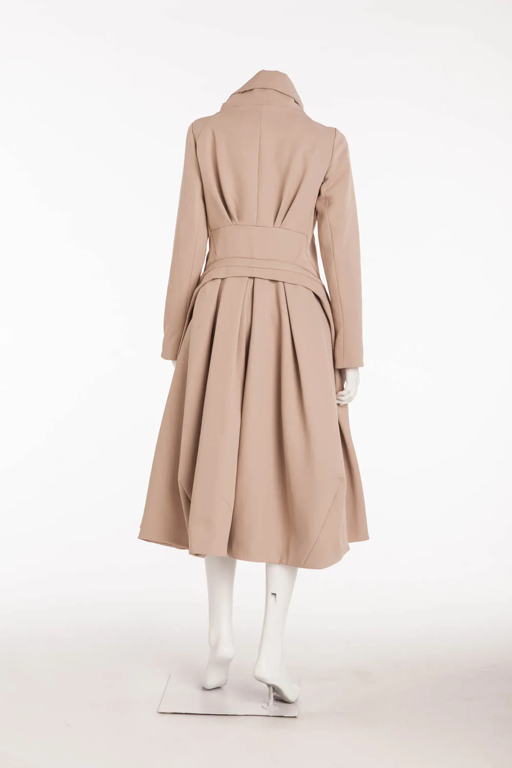 Louis Vuitton - As Seen on Runway Fall 2008 Collection - Long Sleeve Taupe Trench Coat Zip Up - FR 38