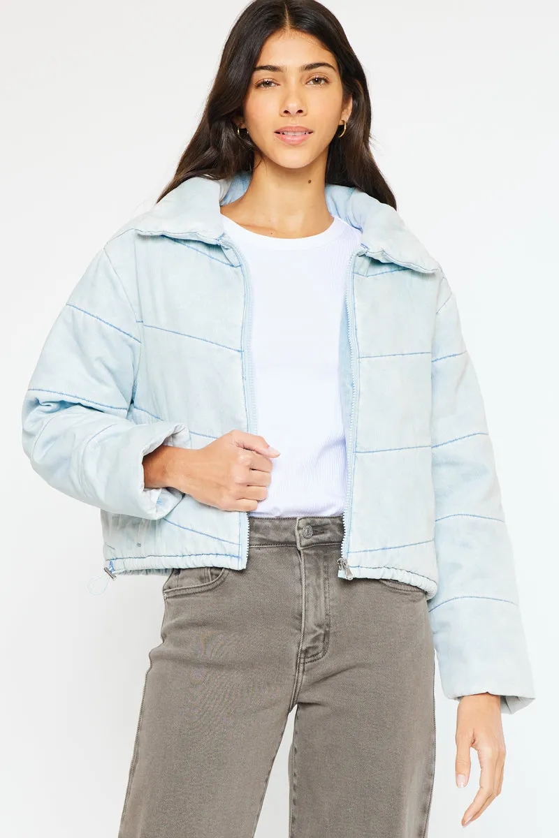 Luciana Denim Puffer Jacket