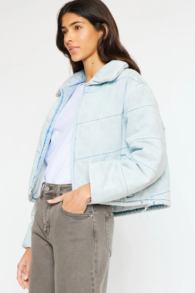 Luciana Denim Puffer Jacket