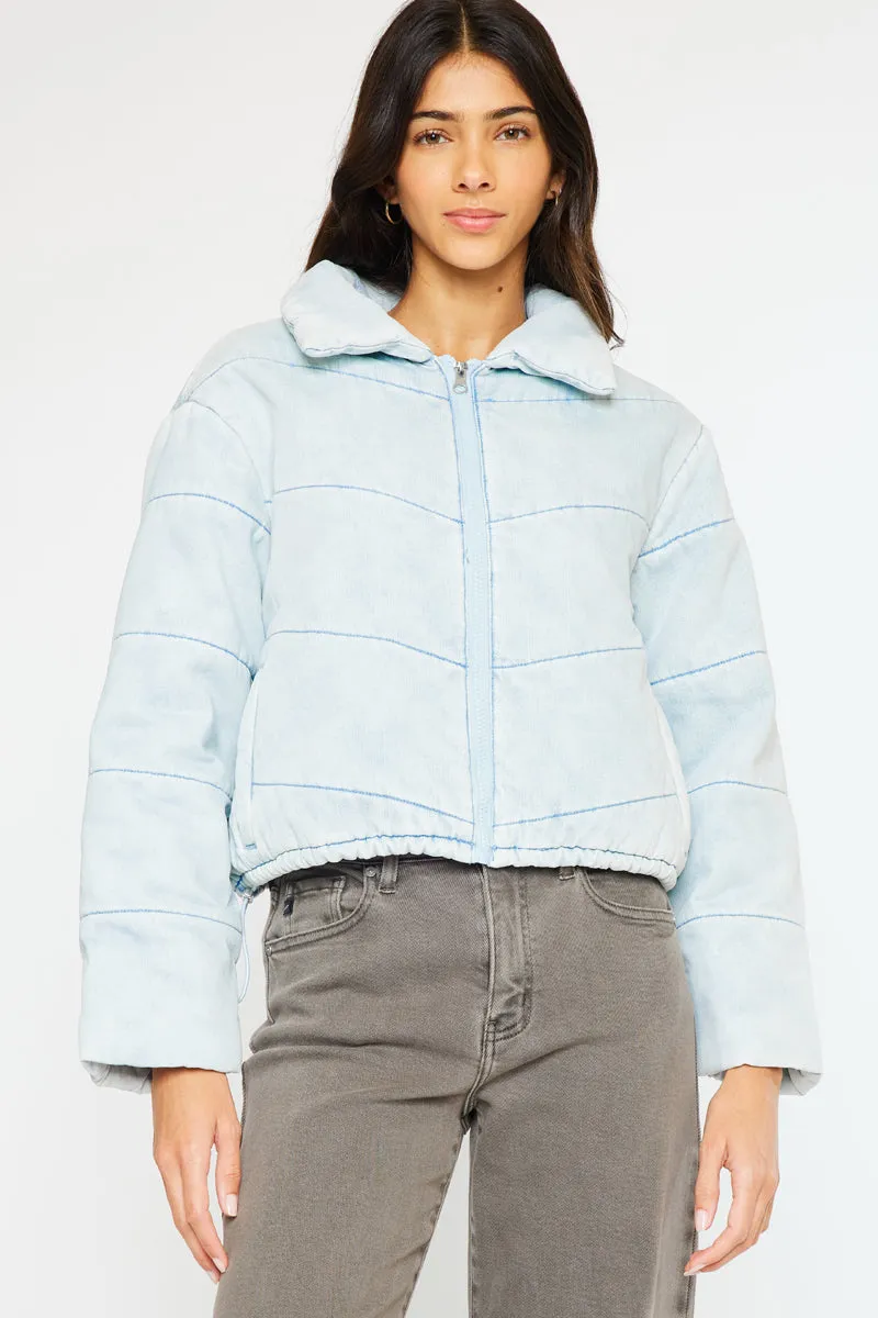 Luciana Denim Puffer Jacket