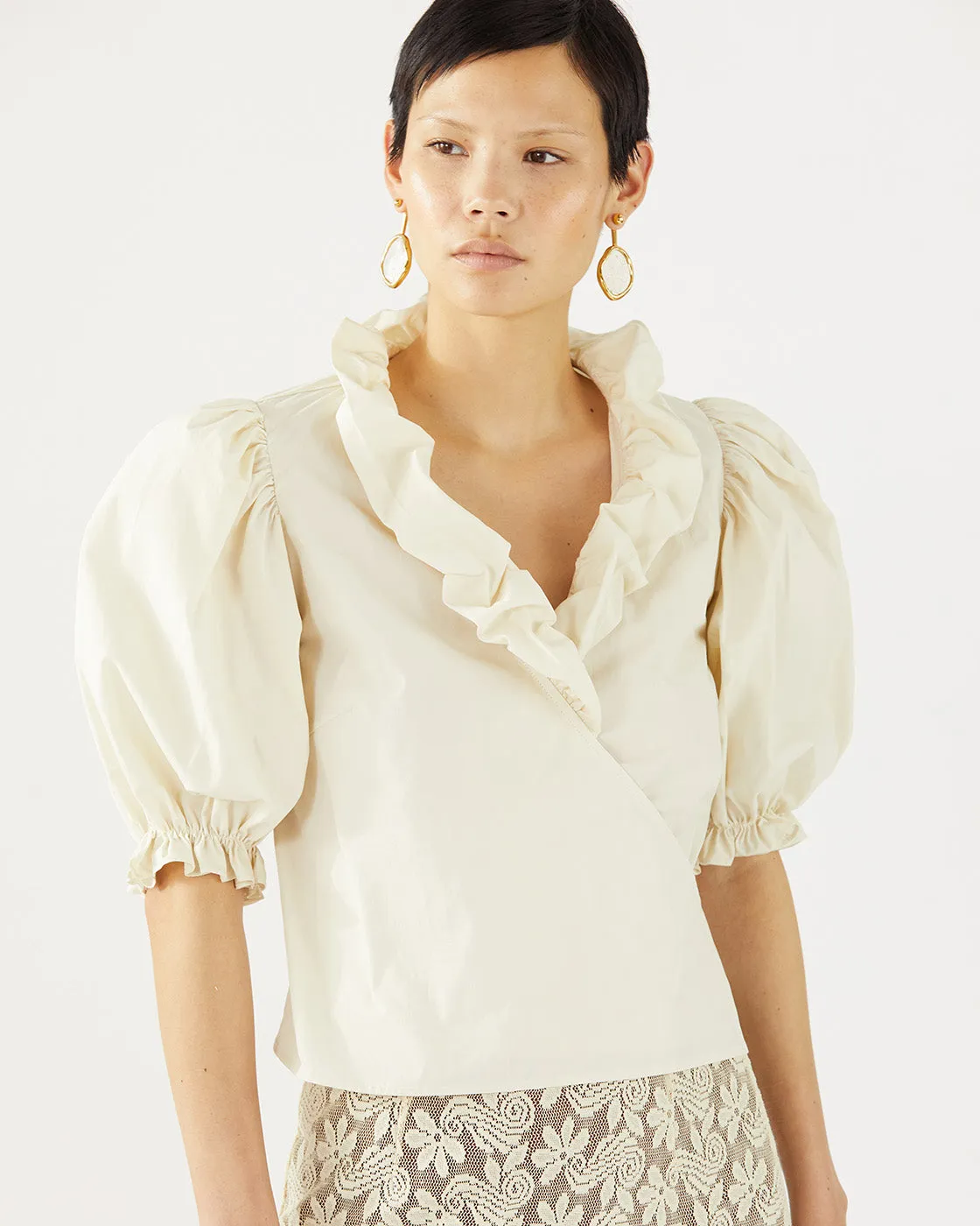 Luna Blouse Organic Cotton Off-White