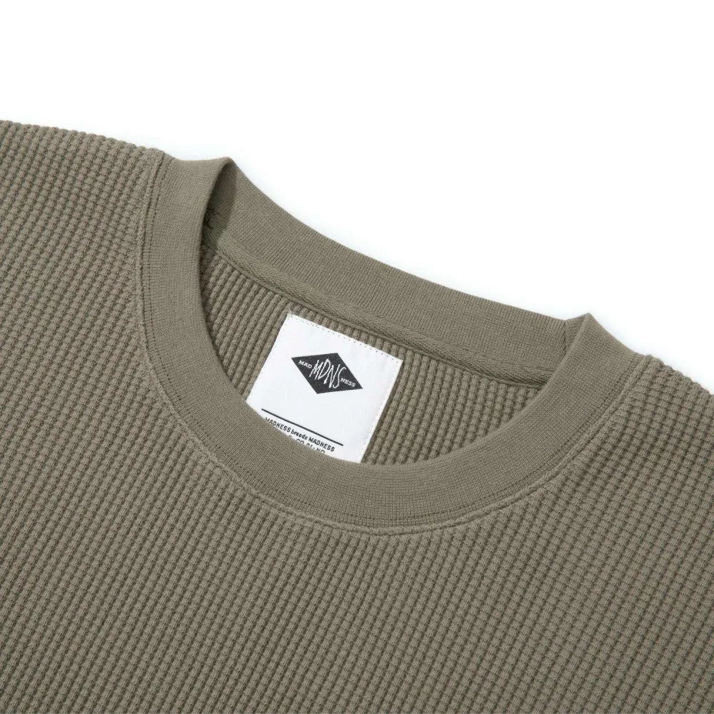 MADNESS MADNESS L/S WAFFLE TEE-BROWN