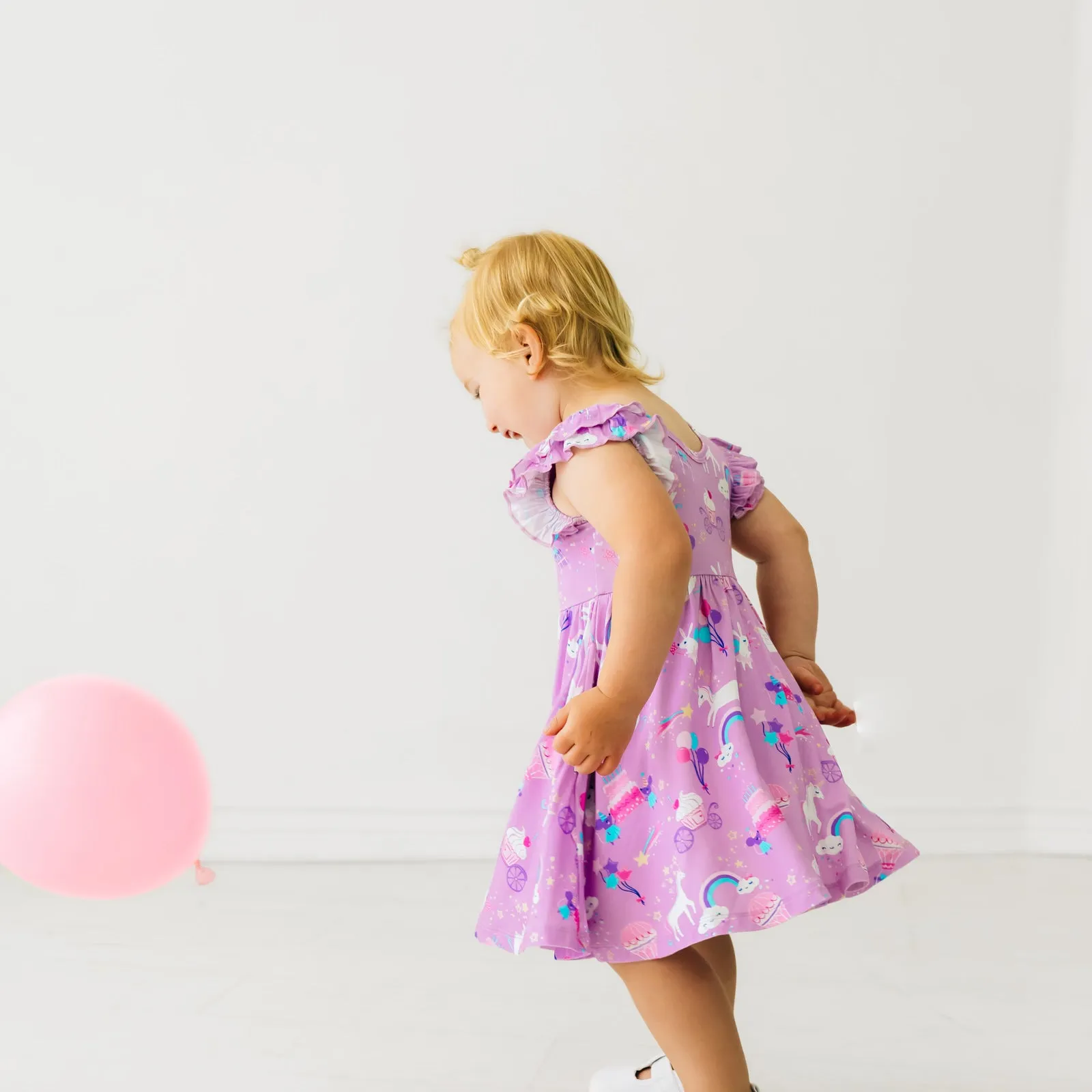 Magical Birthday Flutter Twirl Dress with Bodysuit