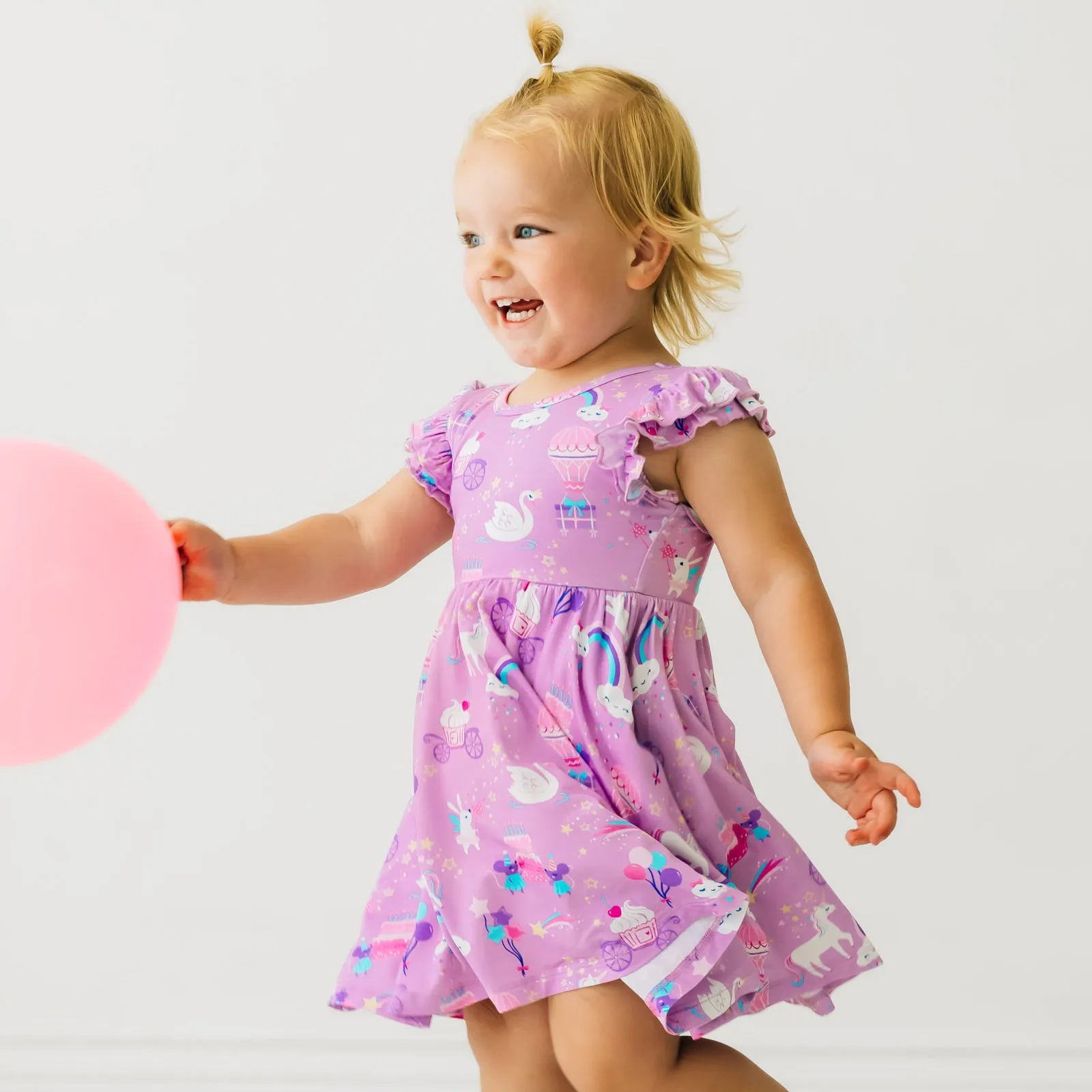 Magical Birthday Flutter Twirl Dress with Bodysuit