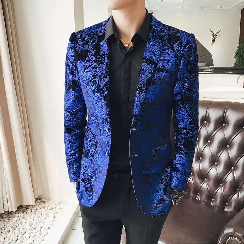 Men's Party Blazer Slim Fit Fashion Jacket