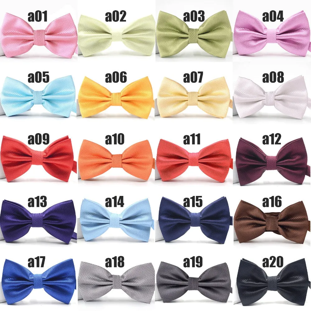 Men's Solid Color Bow Tie