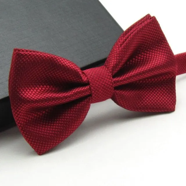 Men's Solid Color Bow Tie