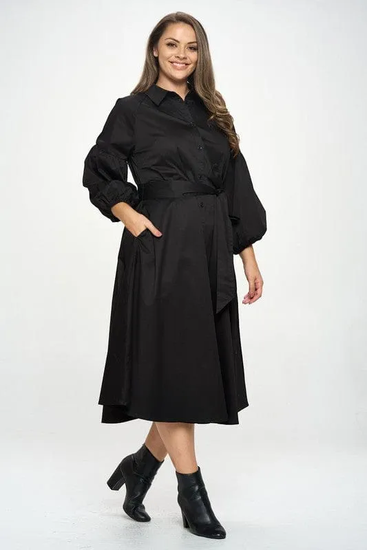 Modestly Yours Curvy Cotton Shirt Dress