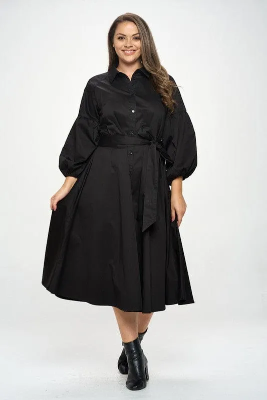 Modestly Yours Curvy Cotton Shirt Dress