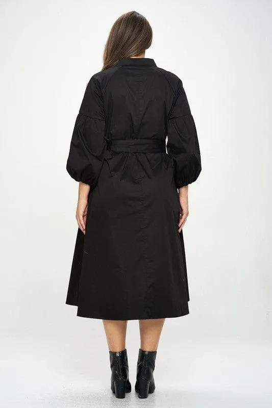 Modestly Yours Curvy Cotton Shirt Dress