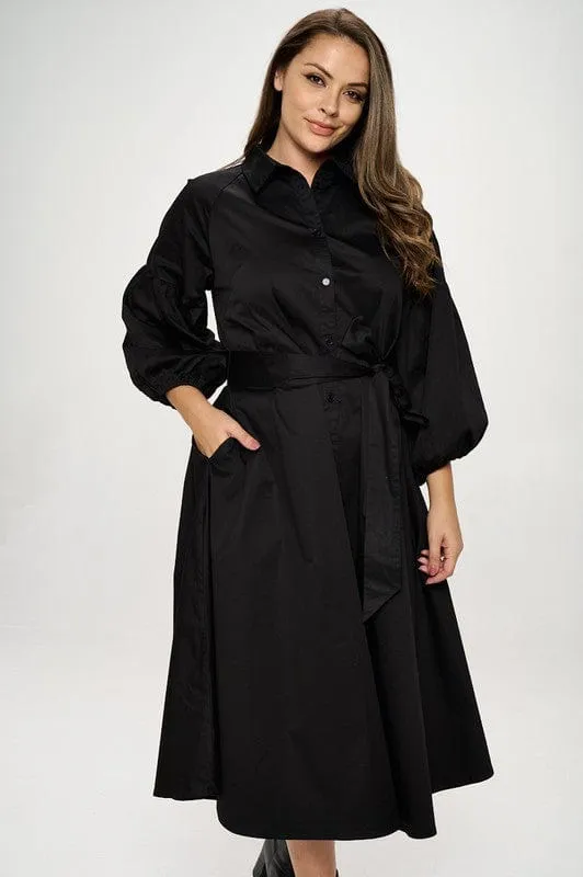 Modestly Yours Curvy Cotton Shirt Dress