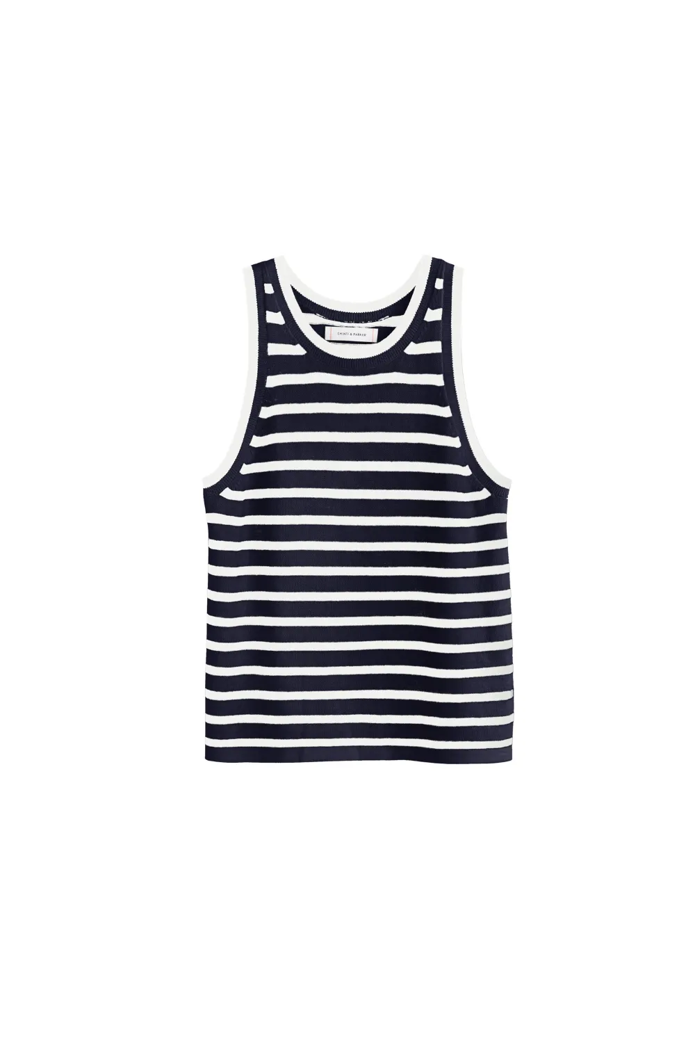 Navy Cotton-Linen Breton Vest