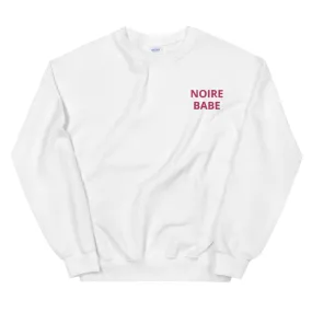 NOIRE BABE EMBROIDERED SWEATSHIRT- White