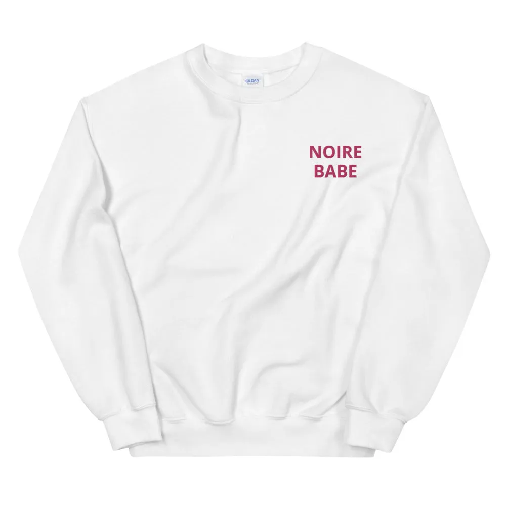 NOIRE BABE EMBROIDERED SWEATSHIRT- White