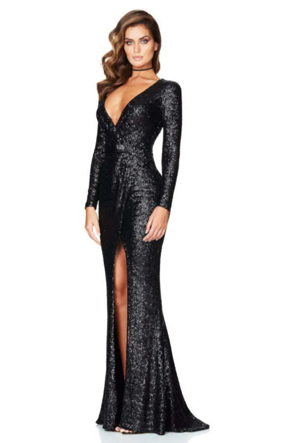 NOOKIE Cannes Gown (Black)- RRP $469