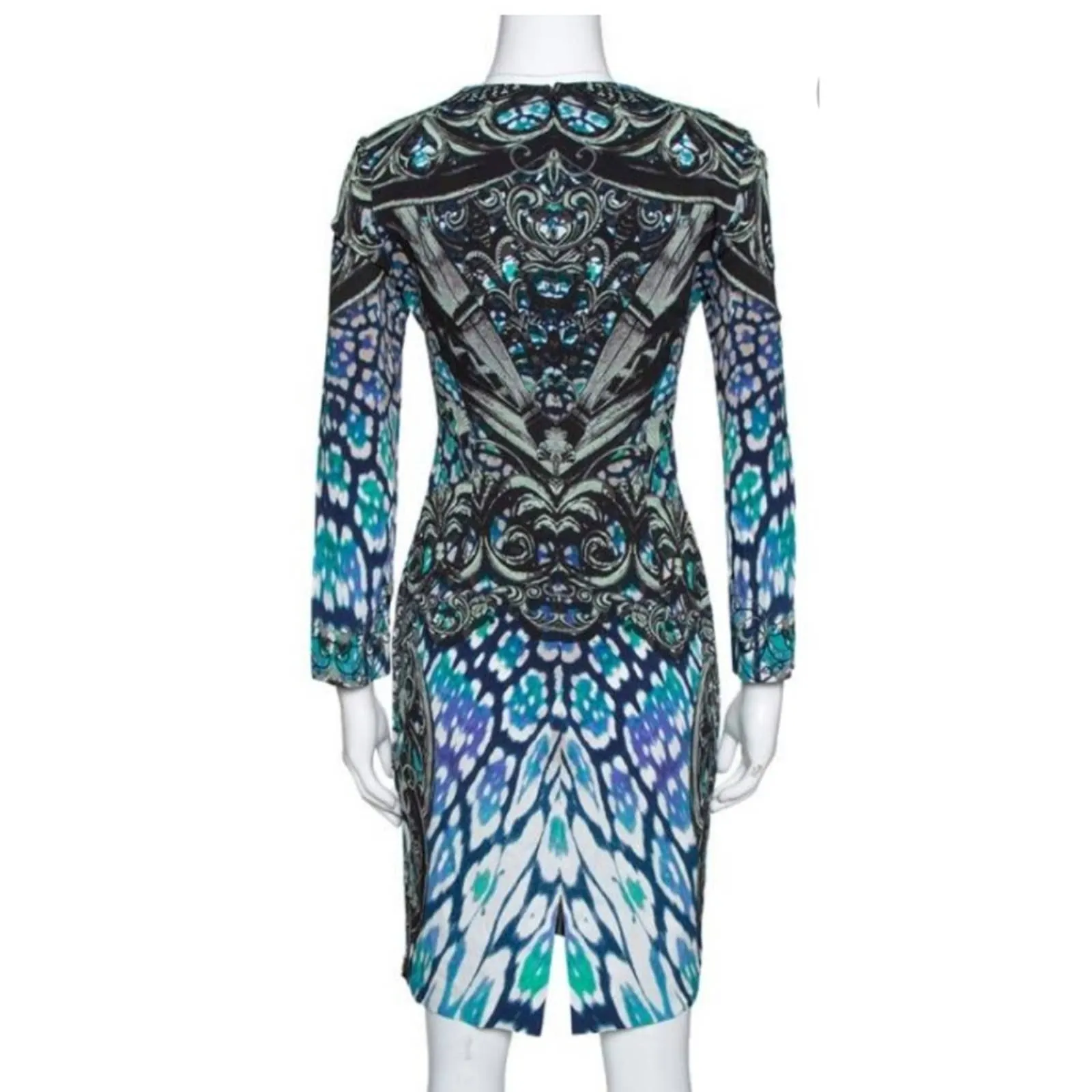 NWOT Just Cavalli Victorian Print Crepe Midi Dress