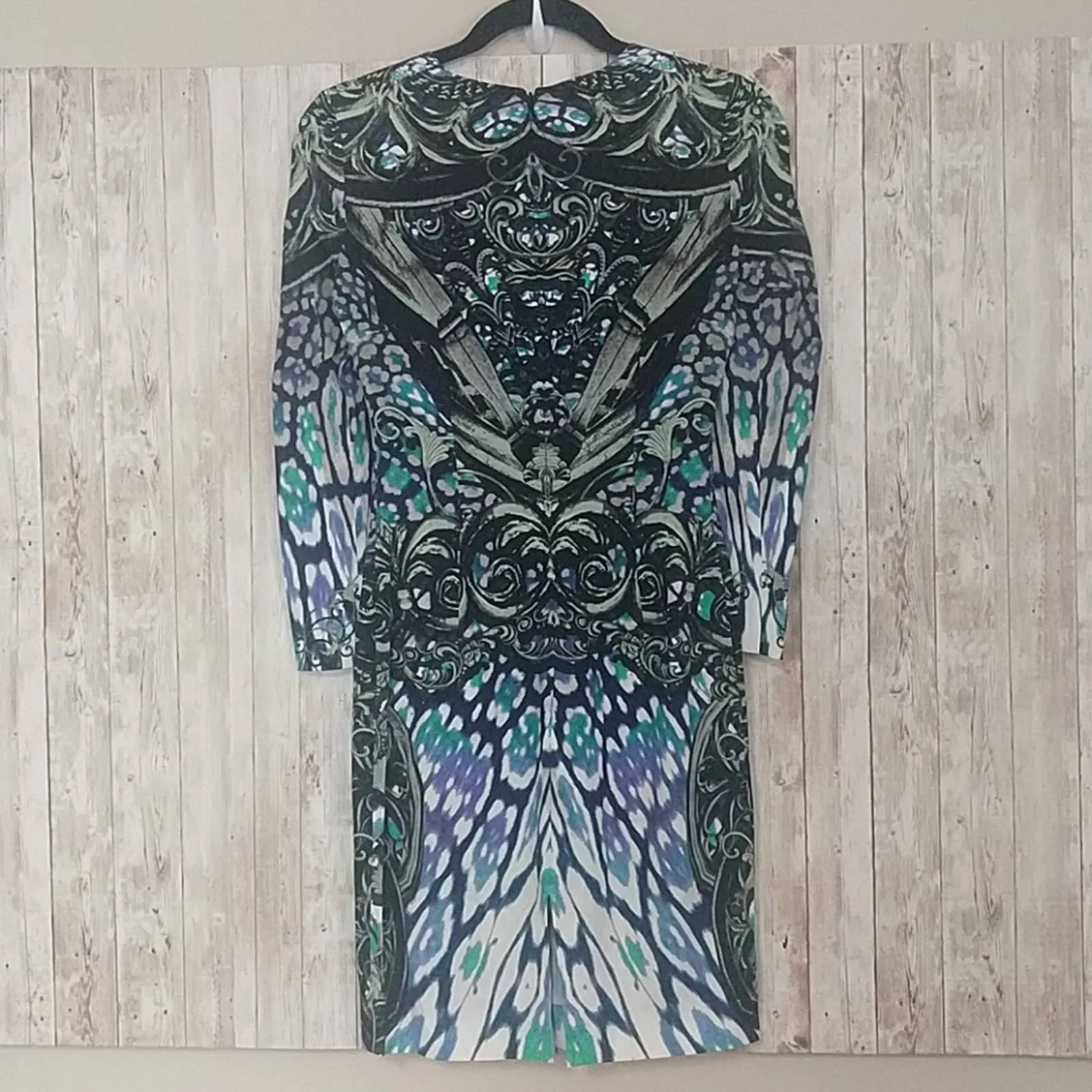 NWOT Just Cavalli Victorian Print Crepe Midi Dress