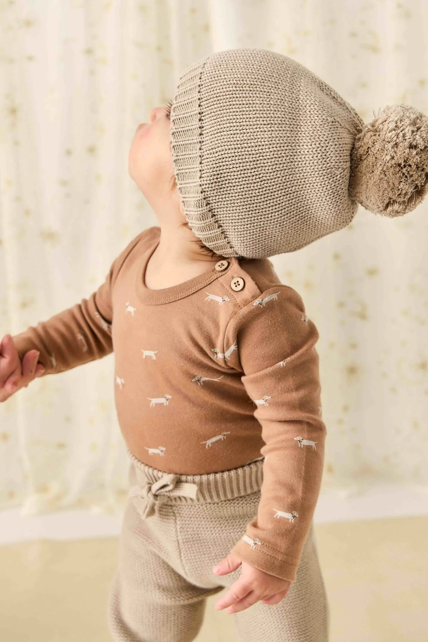 Organic Cotton Fernley Bodysuit - Cosy Basil Spiced