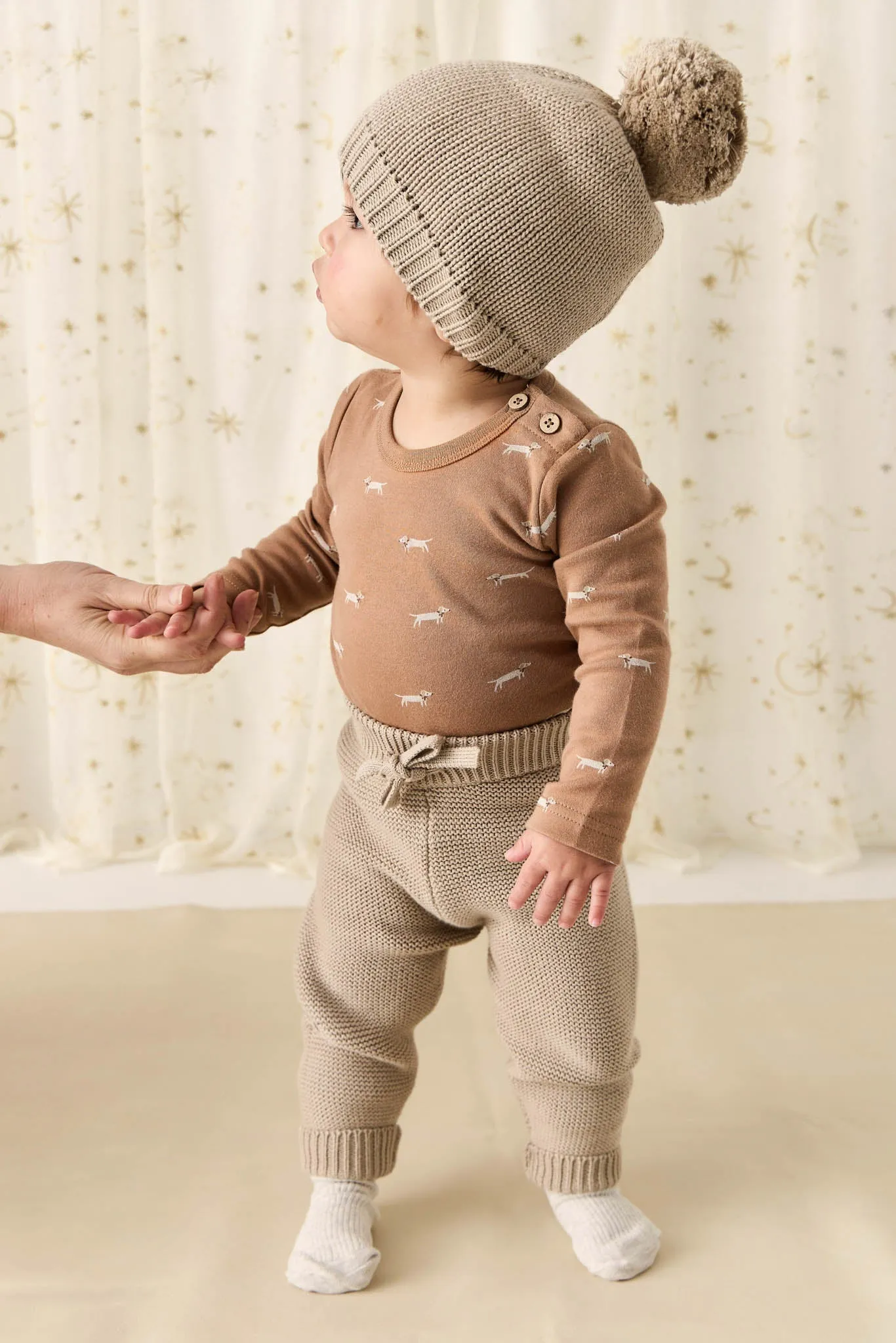 Organic Cotton Fernley Bodysuit - Cosy Basil Spiced