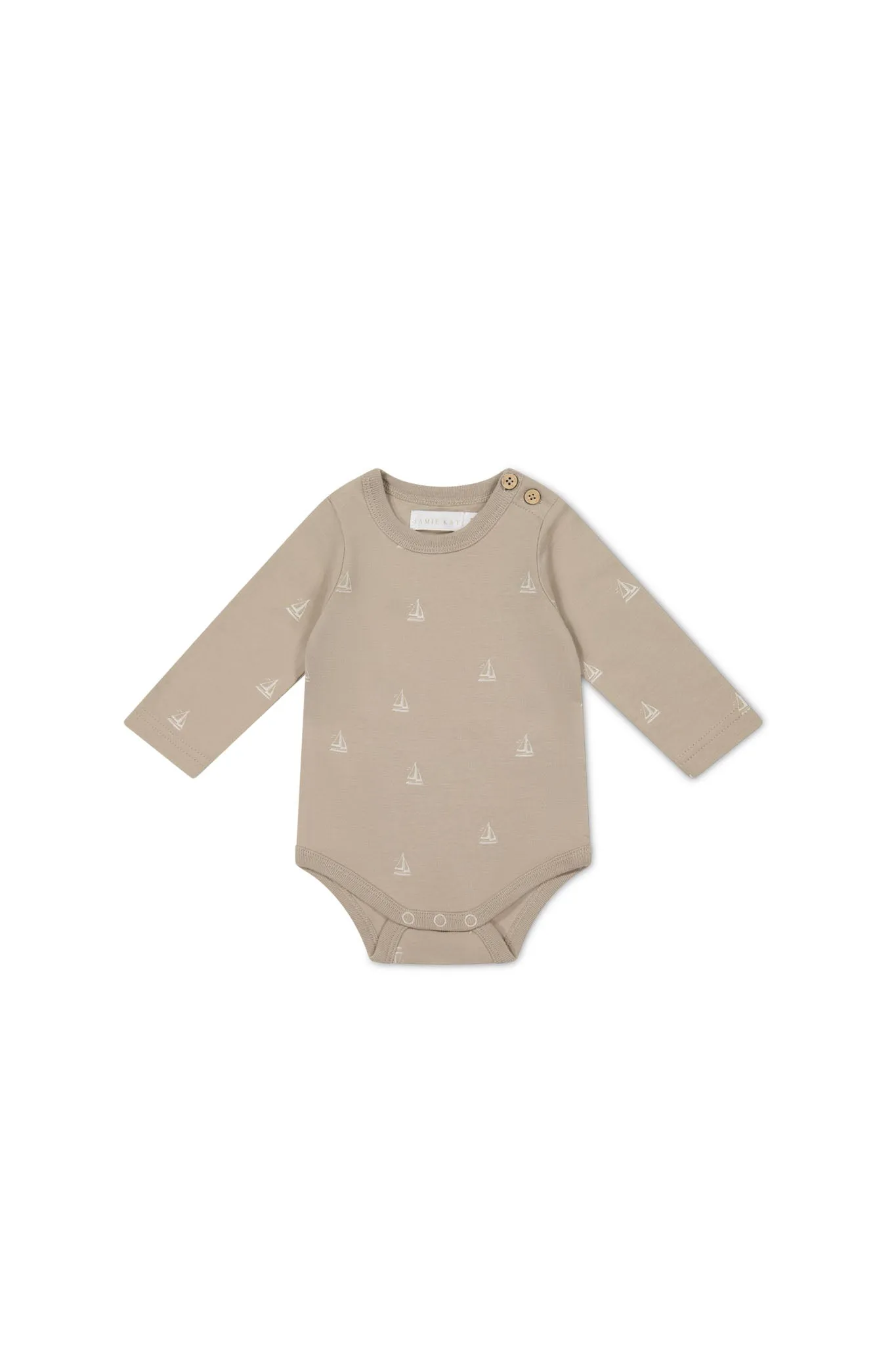 Organic Cotton Fernley Bodysuit - Set Sail Vintage Taupe