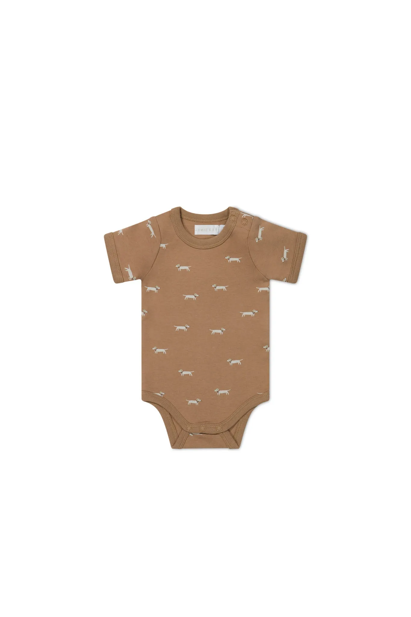 Organic Cotton Hudson Short Sleeve Bodysuit - Cosy Basil Spiced