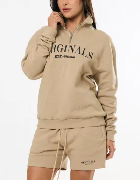 Originals Waffle 1/4 Zip - Sand