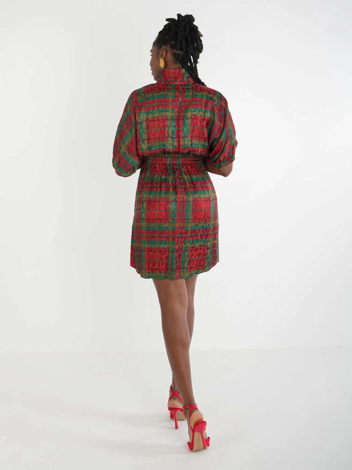 Palmer Dress - Tartan Cheetah