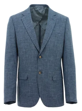 Parker Blue Pinstriped Sports Jacket