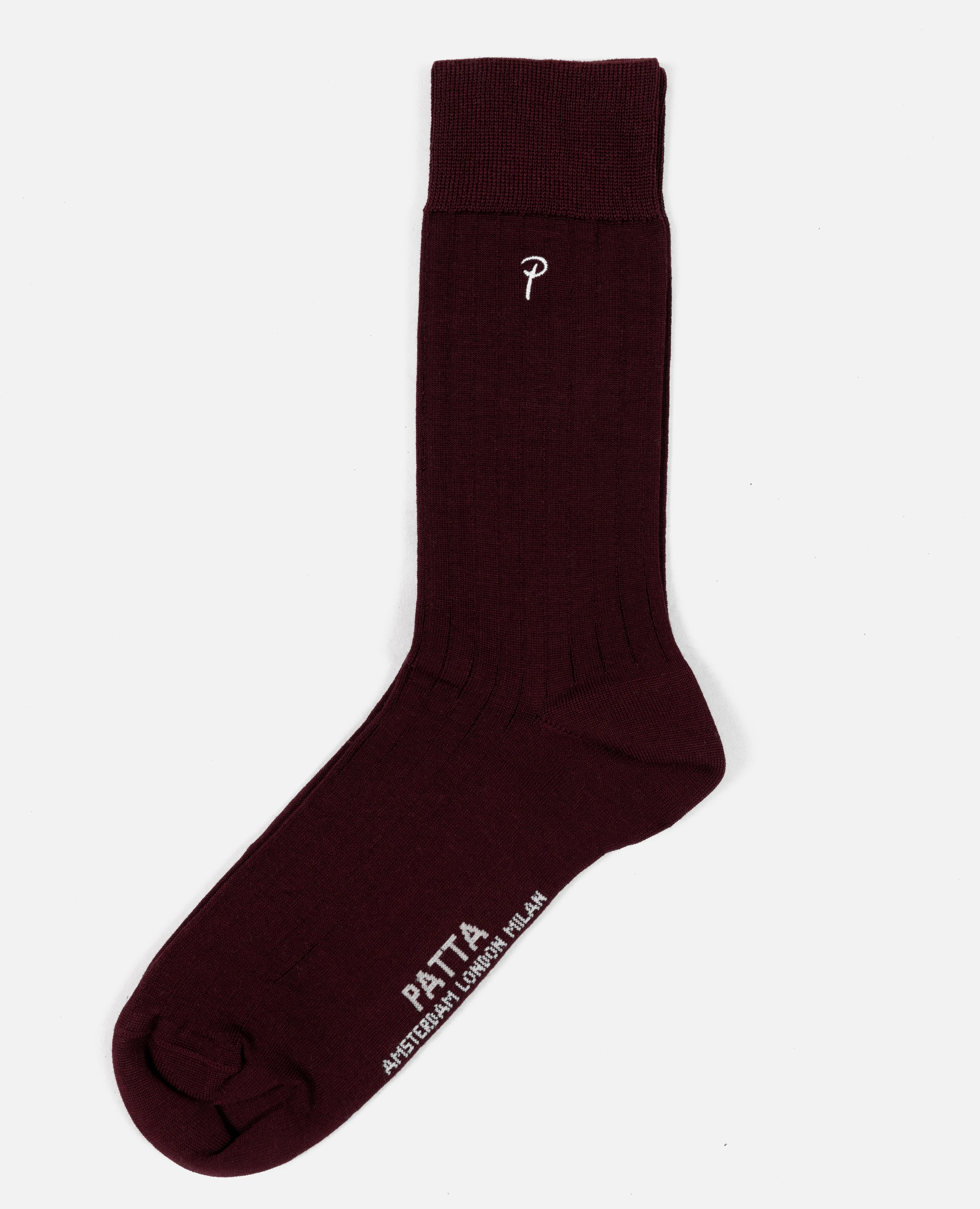 Patta Basic Dress Socks (Bordeaux)