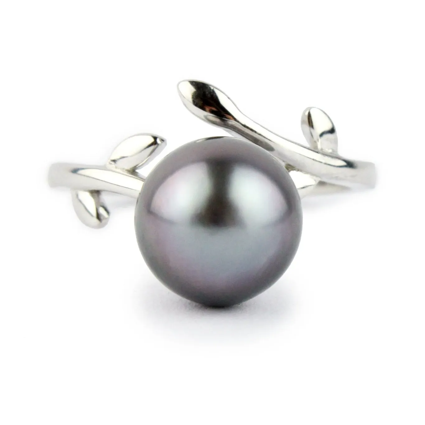 Pink Lavender Tahitian Pearl Vine Ring