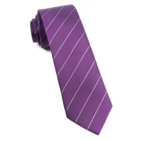 Plum Pencil Pinstripe Necktie