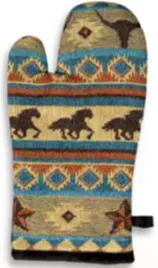 "Austin" Western Jacquard Oven Mitt - 12" x 7"