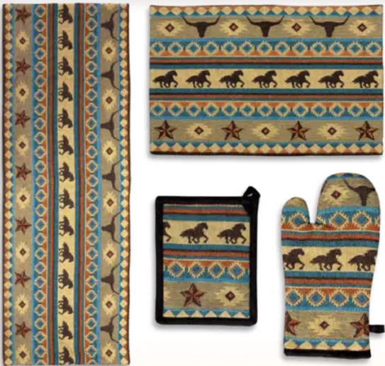 "Austin" Western Jacquard Table Runner