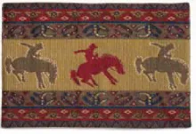 "Broncos" Western Jacquard Placemat - 13" x 9"