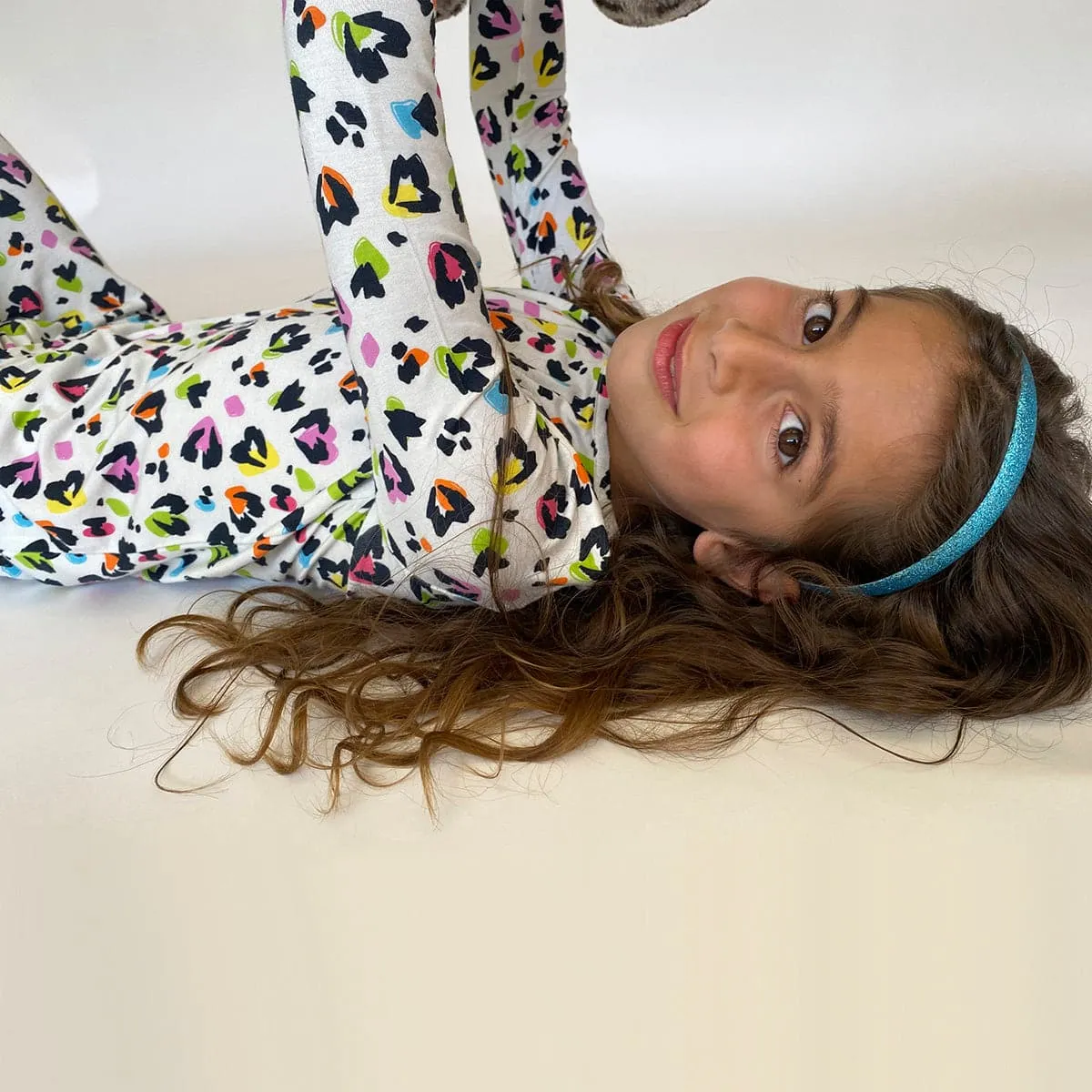 Rainbow Leopard Kids Bamboo Pajamas