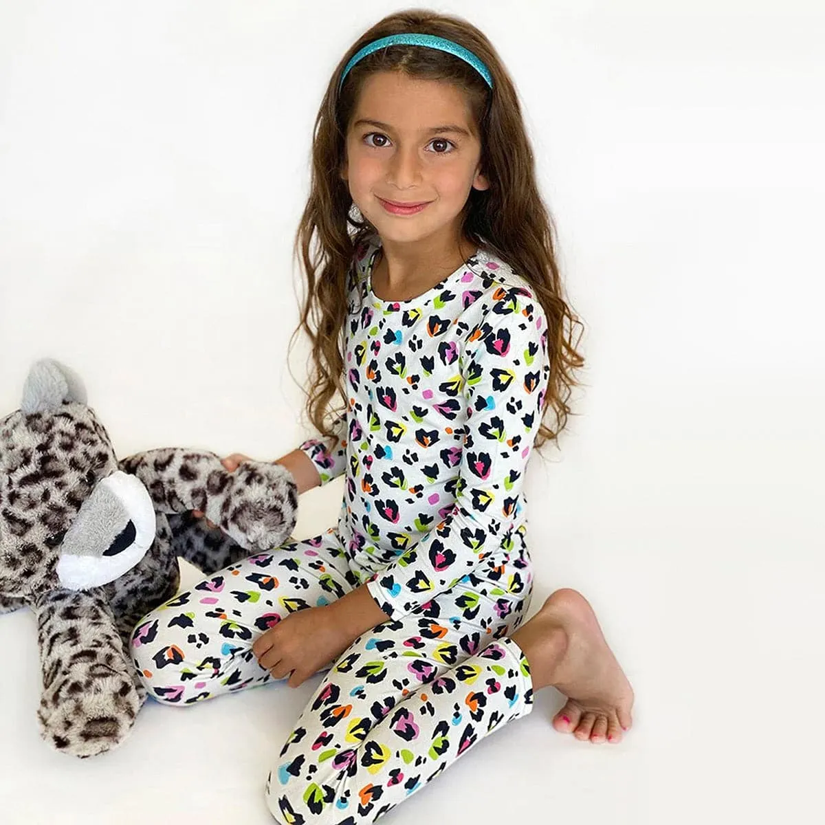 Rainbow Leopard Kids Bamboo Pajamas