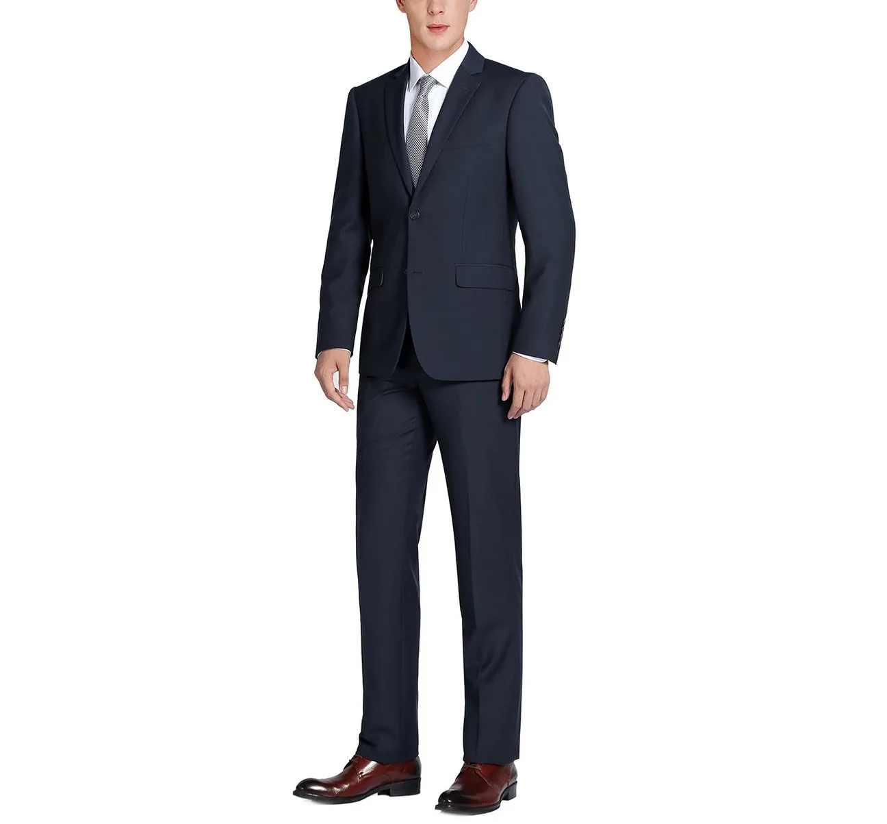 Renoir 201-2 Men's 2-Piece Single Breasted Notch Lapel Modern Fit Suit