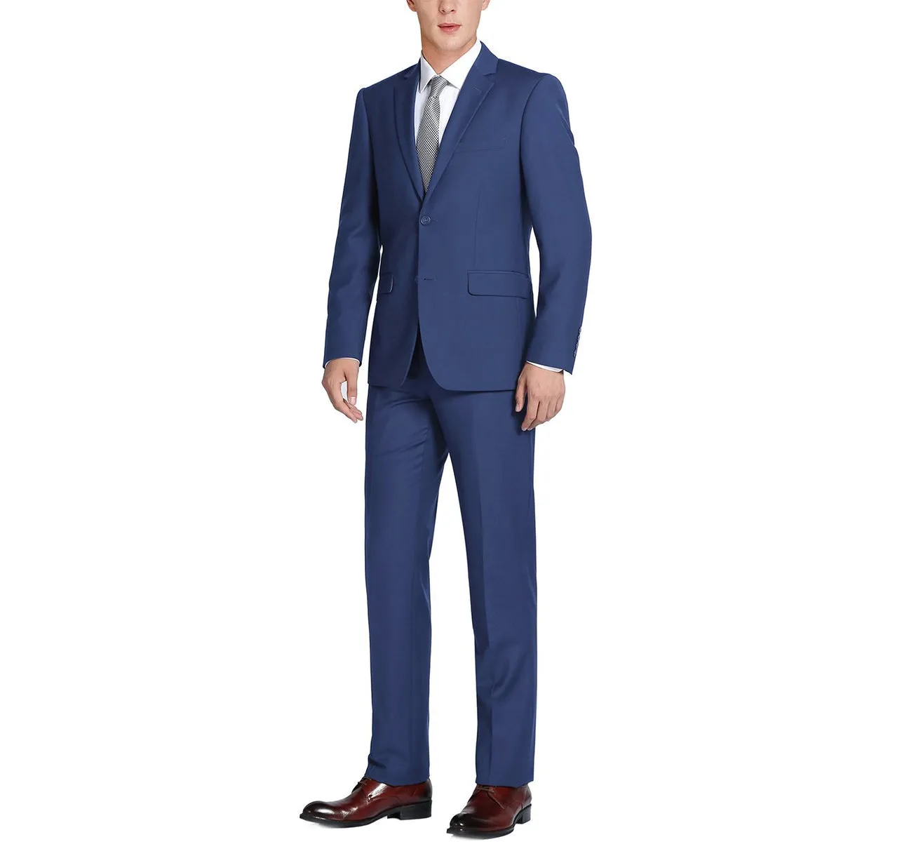 Renoir 201-20 Men's 2-Piece Single Breasted Notch Lapel Slim Fit Suit