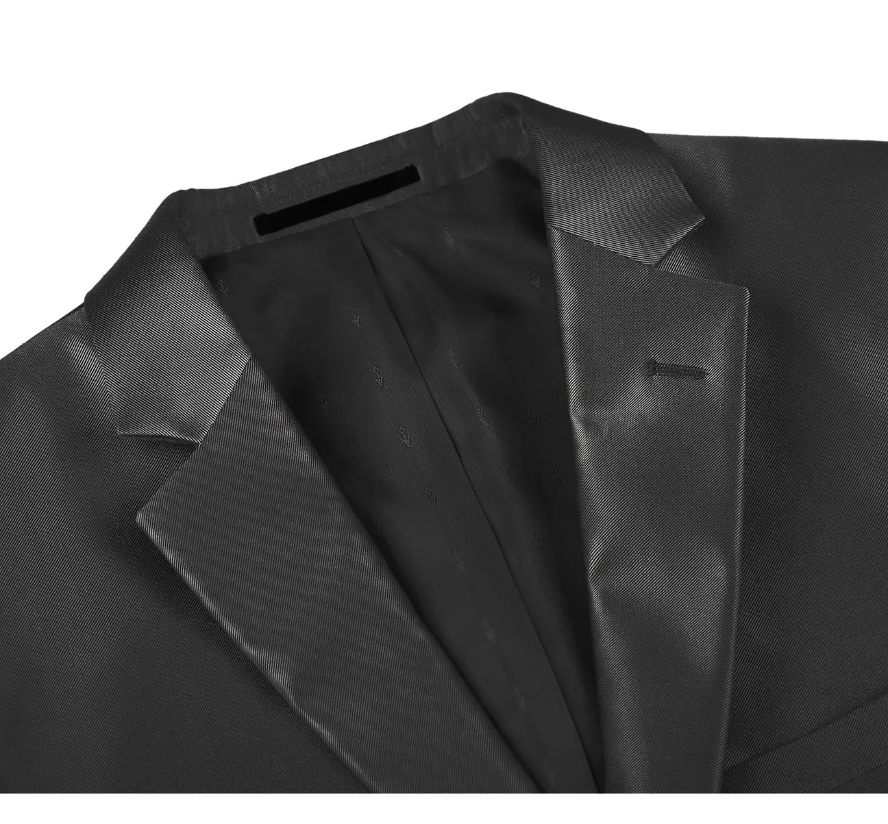 Renoir 207-1 Men's Sharkskin Italian Styled Two Piece Slim Fit Suit