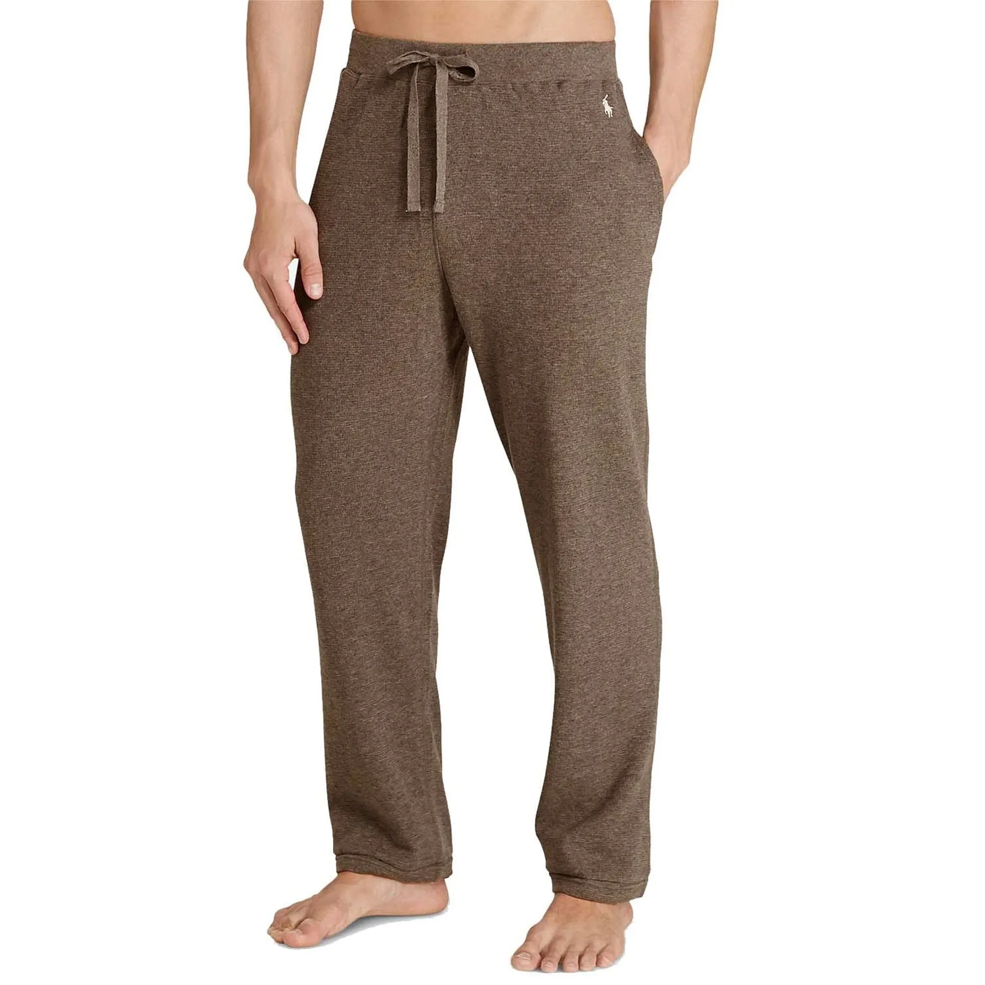 R.L - Men 'Dark brown' Waffle-Knit Thermal Lounge Pajama PL128