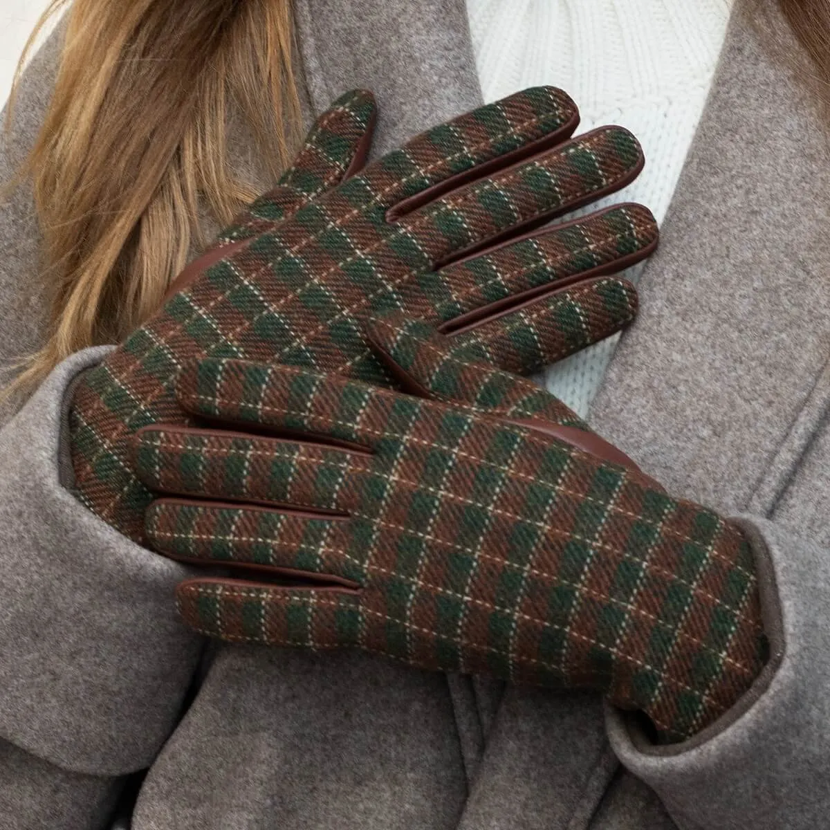 Rosie - sheepskin leather gloves with fleece lining & touchscreen feature