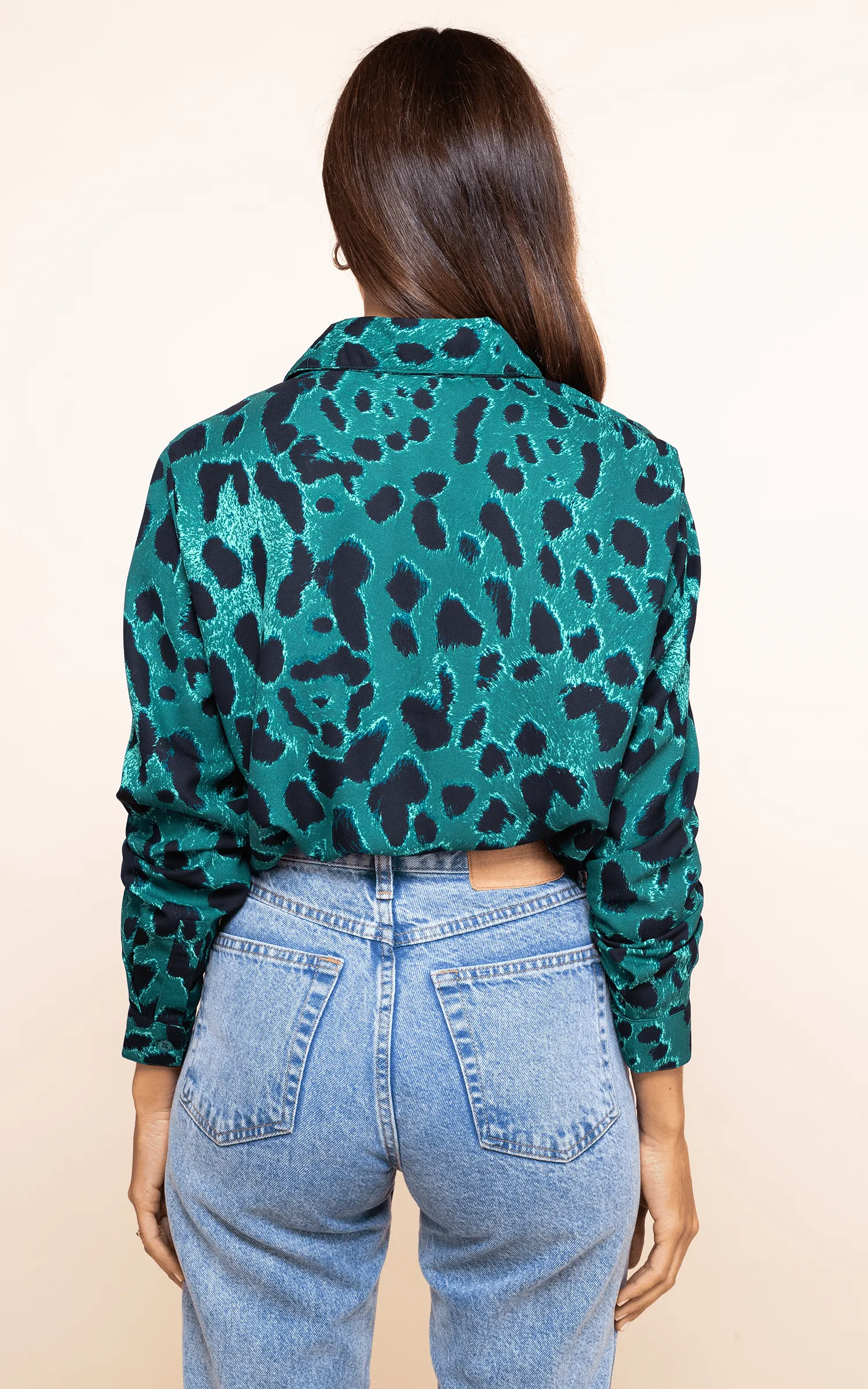 San Diego Shirt In Green Leopard