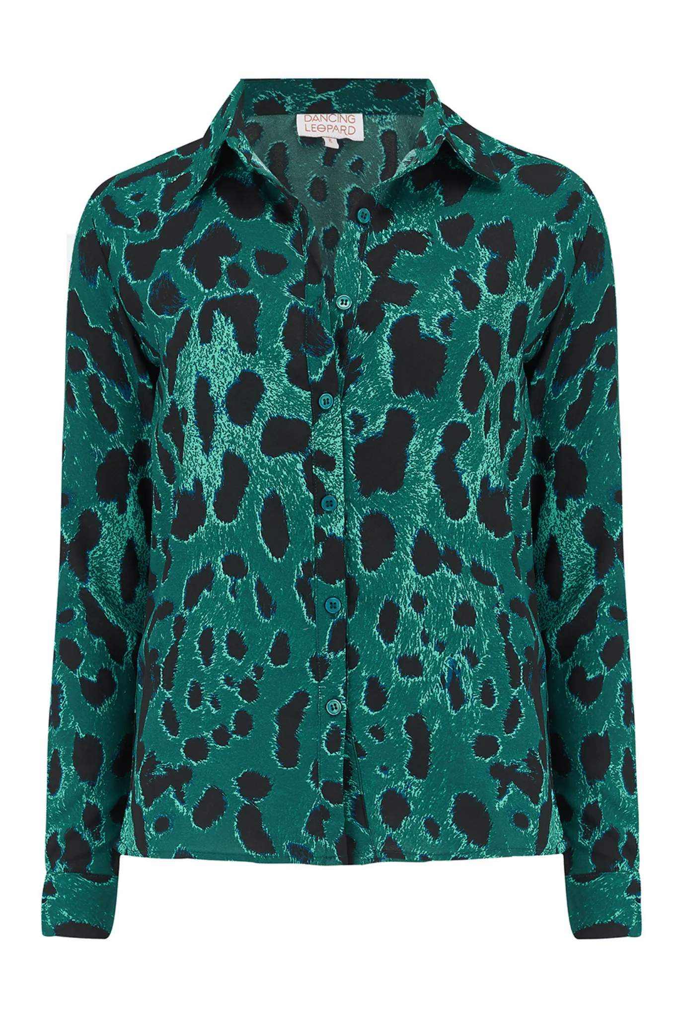 San Diego Shirt In Green Leopard